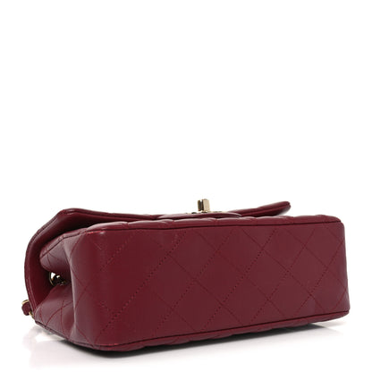 Chanel Lambskin Quilted Mini Rectangular Flap Burgundy 4 of 11