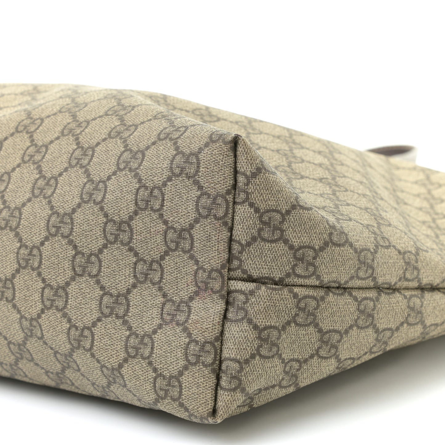 GG Supreme Monogram Large Zippered Shopping Tote Brown