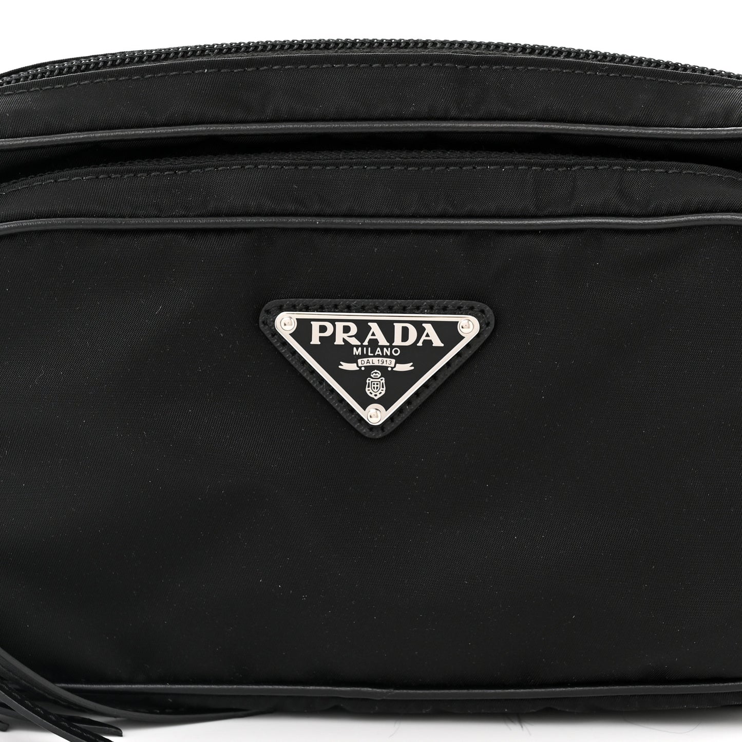 Tessuto Nylon Saffiano Belt Bag Black