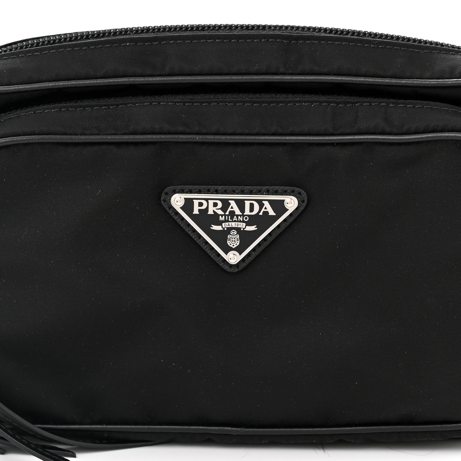 Prada Tessuto Nylon Saffiano Belt Bag Black 9 of 12