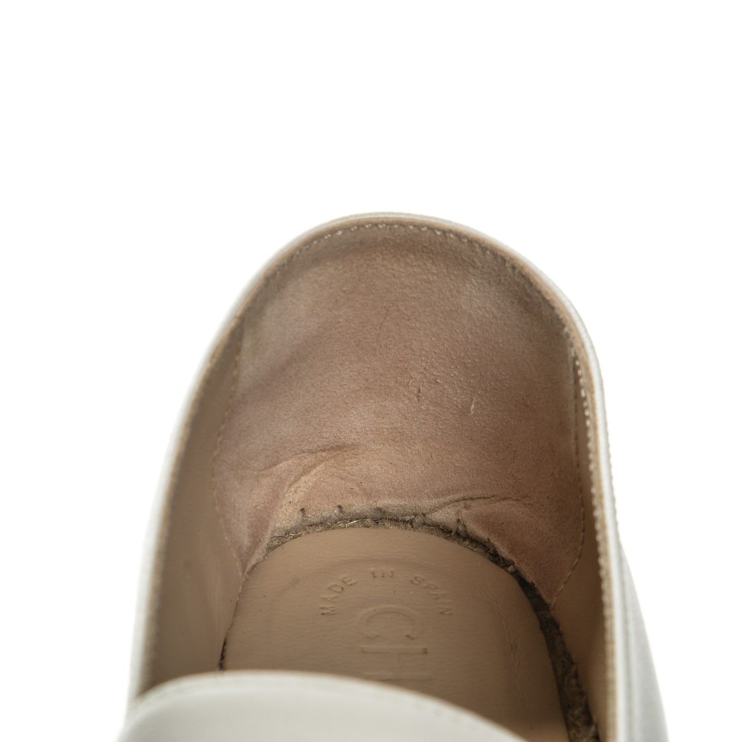 Lambskin Espadrilles 37 White Black