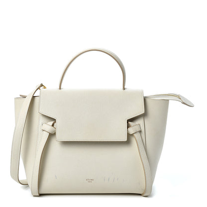 Celine Grained Calfskin Micro Belt Bag White 1 of 13
