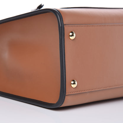 Fendi Vitello Century Opaco F is Fendi Bi-Color Regular Runaway Satchel Corteccia Black 13 of 13