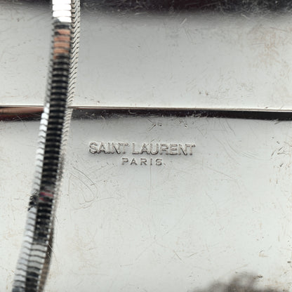 Saint Laurent Metal Mirrored Mini Smoking Box Crossbody Bag Silver 7 of 7