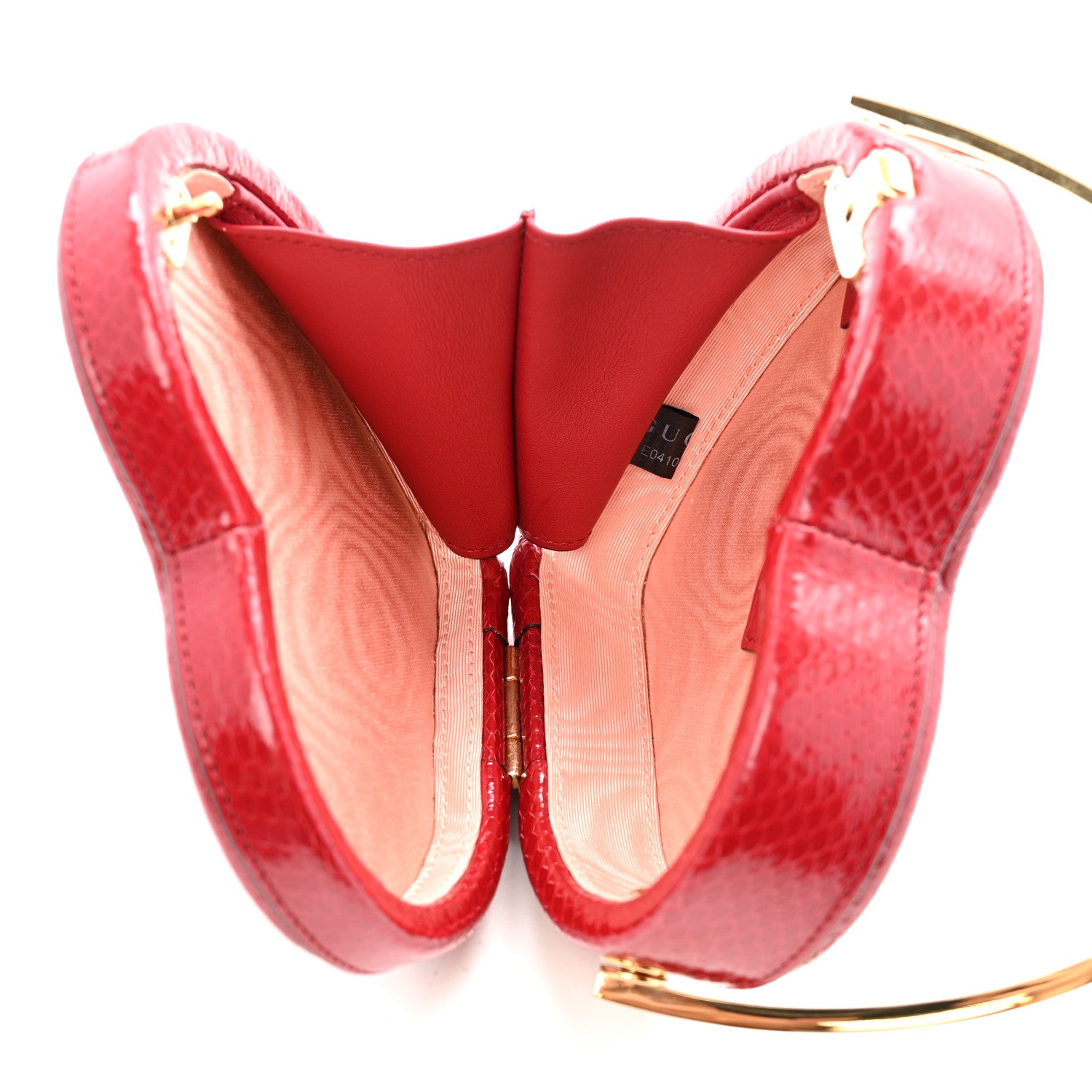 Gucci Snakeskin Broadway Mini Heart Top Handle Bag Rasberry Candy 5 of 12