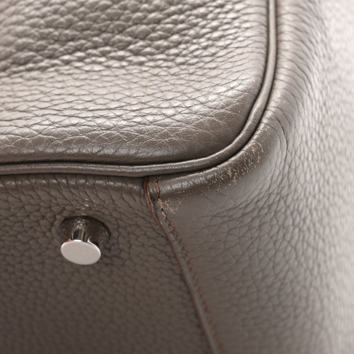Hermes Taurillon Clemence Lindy 26 Etain 10 of 10