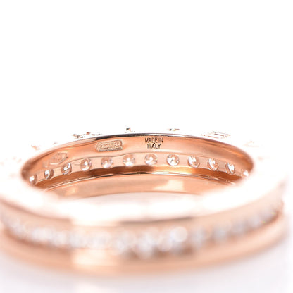 Bulgari 18K Rose Gold Diamond B.Zero1 One-Band Pave Ring 52 6 6 of 6