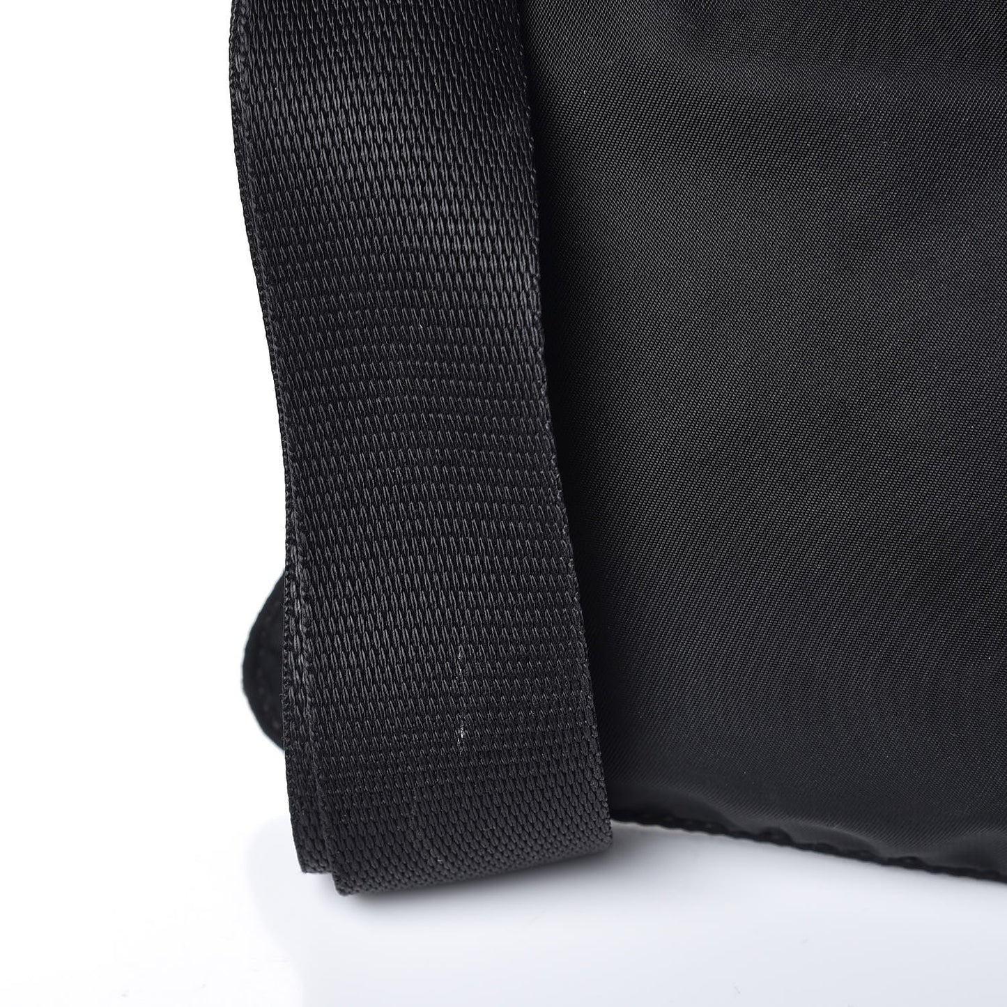 Nylon Small Flat Messenger Bag Black