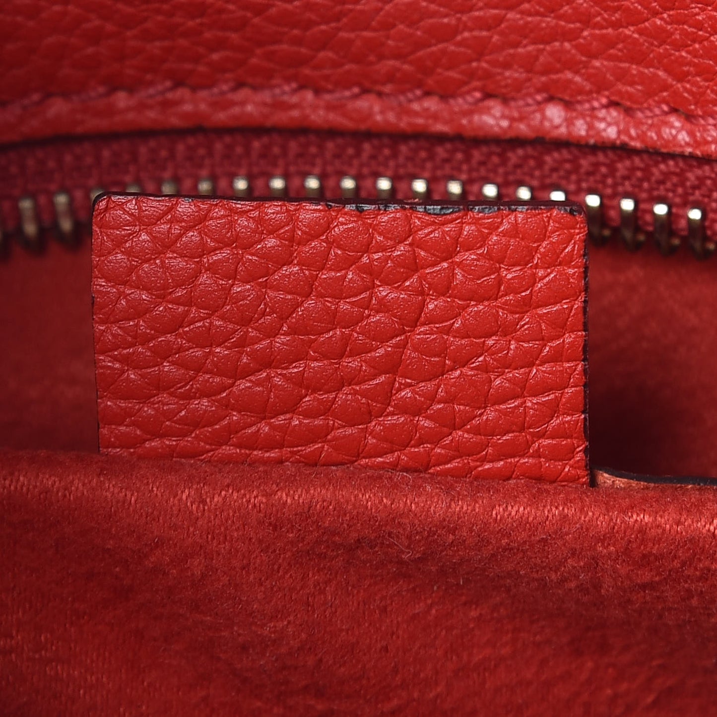Drummed Calfskin Nano Luggage Coquelicot