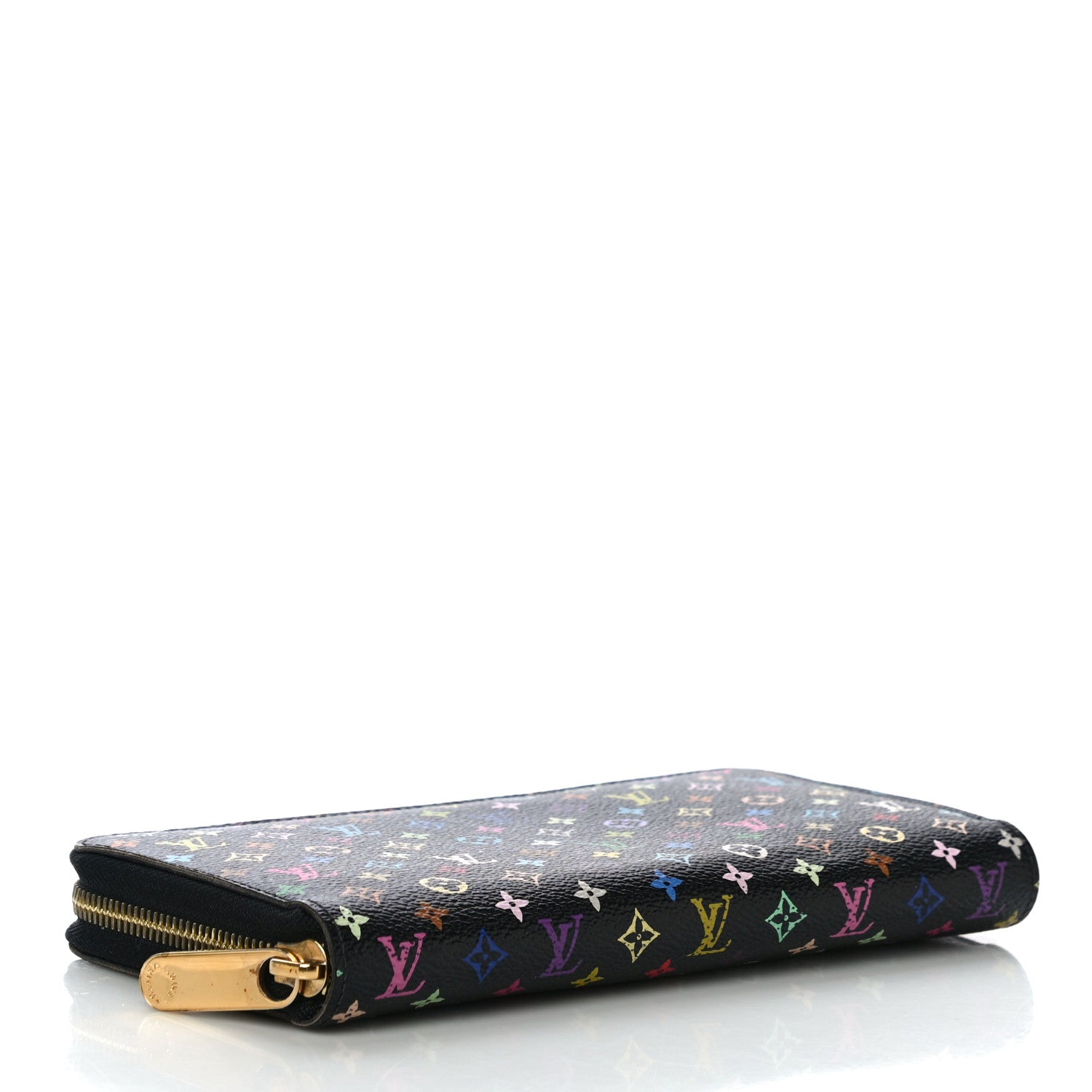 Louis Vuitton Monogram Multicolor Zippy Wallet Black Violet 4 of 9