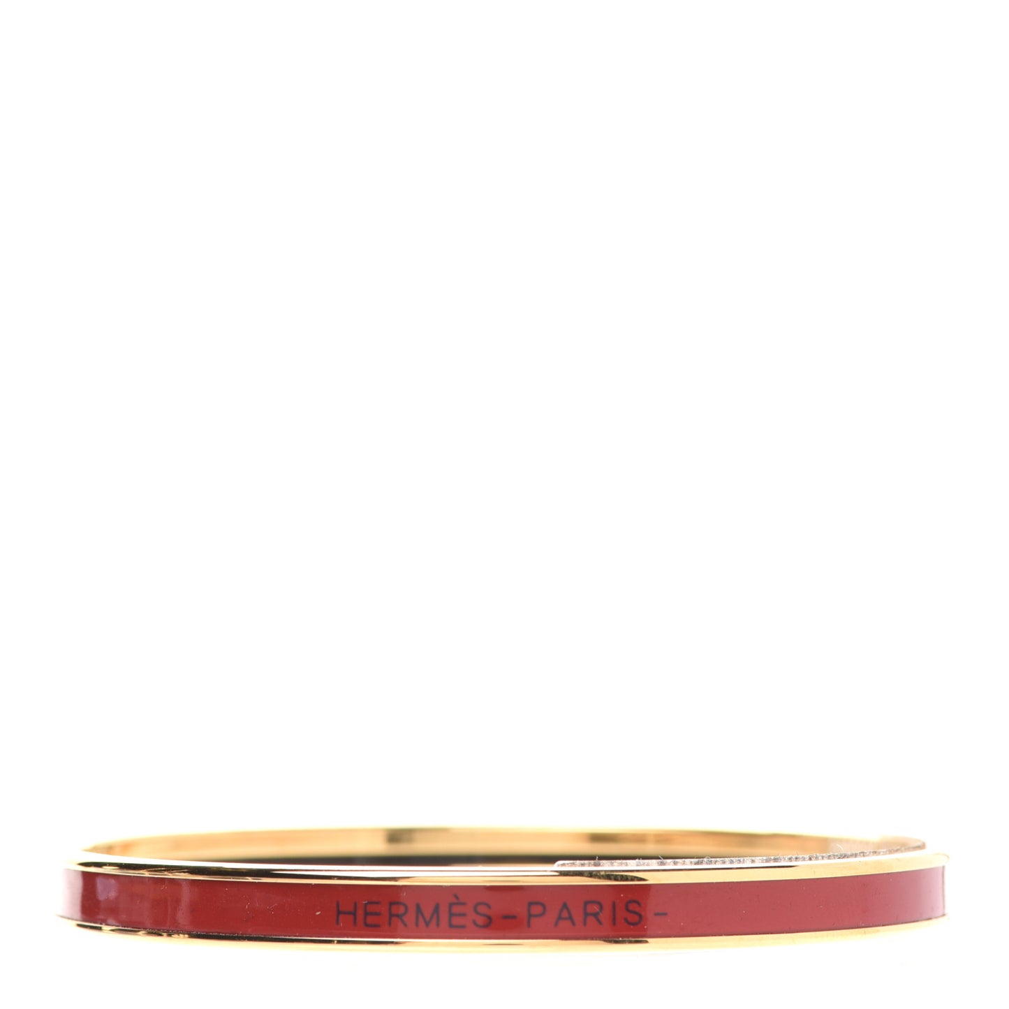 Enamel Extra Narrow Uni Bracelet 62 Rouge H
