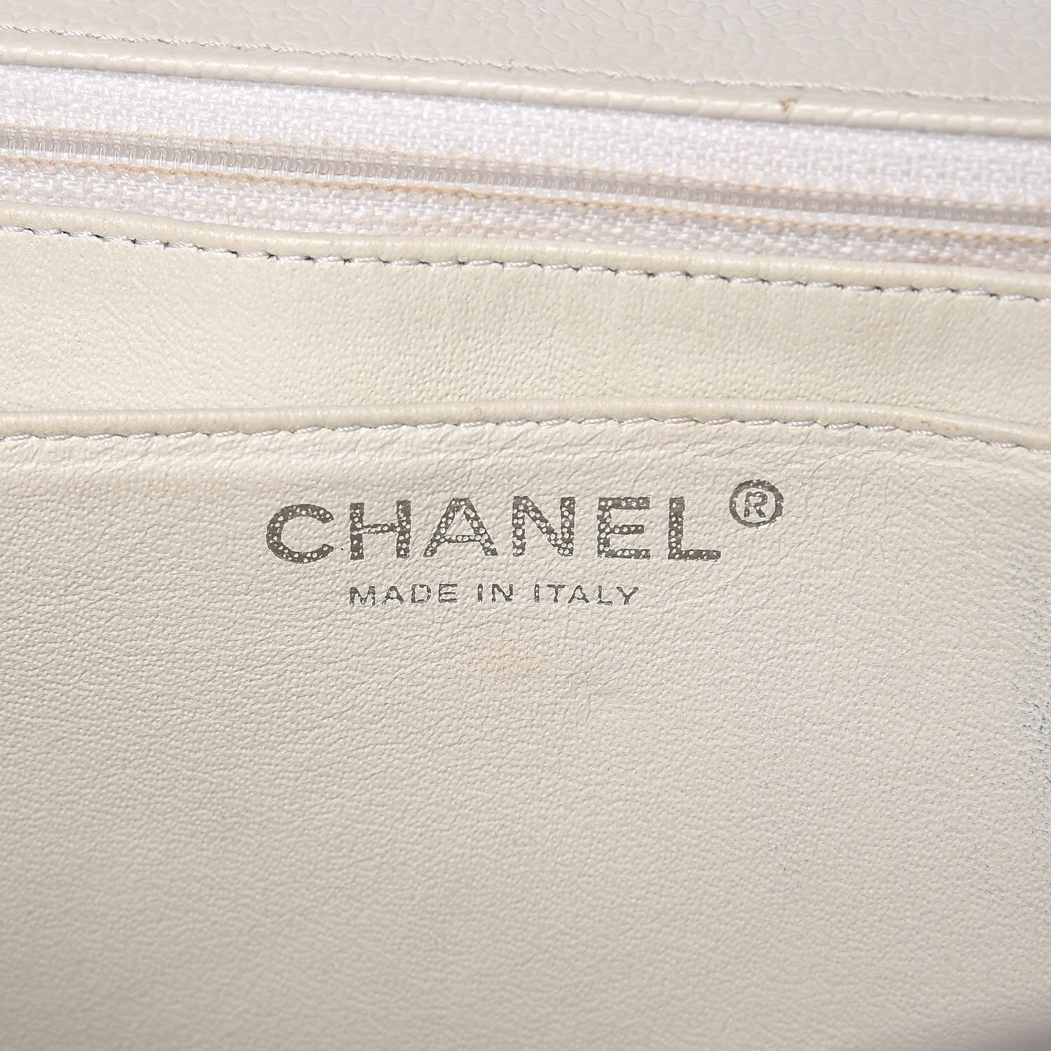 Chanel Caviar Quilted Maxi Single Flap White 7 of 16
