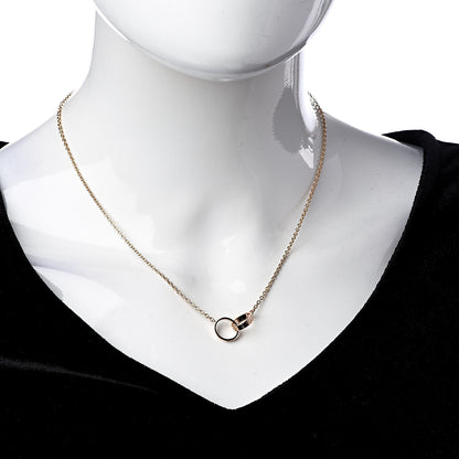 Cartier 18K Pink Gold Interlocking LOVE Necklace 2 of 6