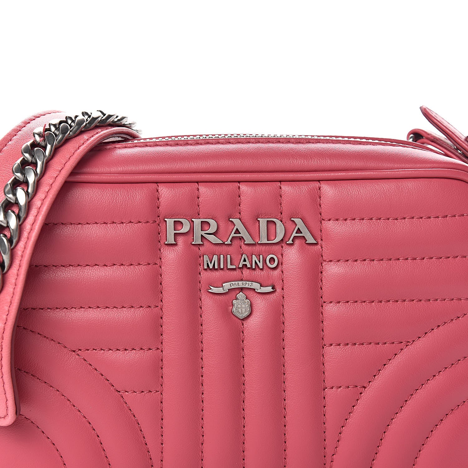 Prada Soft Calfskin Diagramme Crossbody Bag Peonia 10 of 14