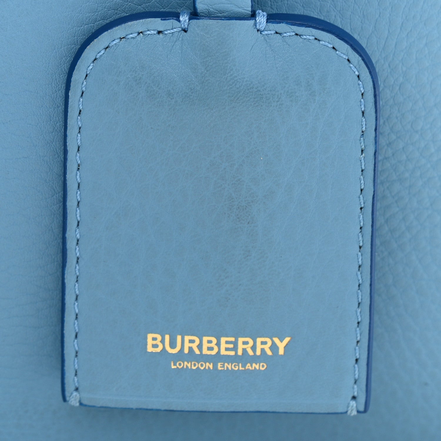 Burberry Soft Grain Calfskin Half Cube Bag Blue 7 of 18