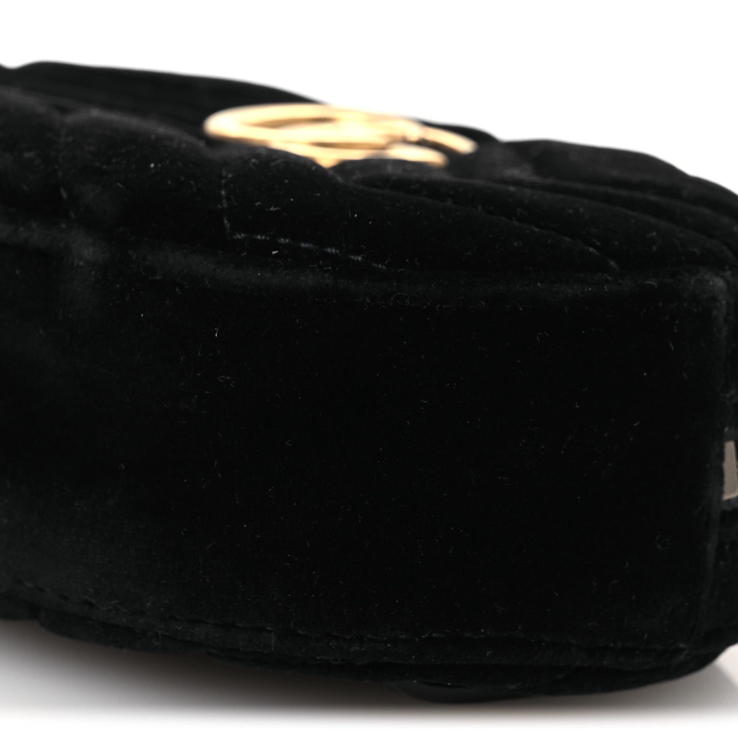 Velvet Matelasse GG Marmont Belt Bag Black 95 38 Black
