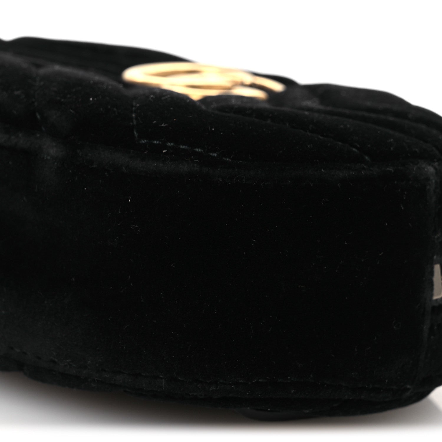 Gucci Velvet Matelasse GG Marmont Belt Bag Black 95 38 Black 10 of 10