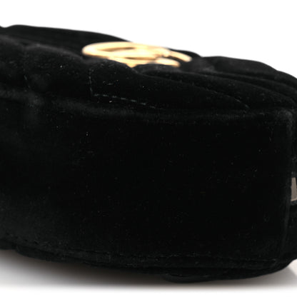 Gucci Velvet Matelasse GG Marmont Belt Bag Black 95 38 Black 10 of 10