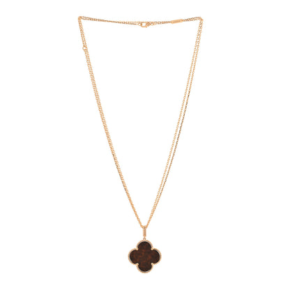Van Cleef & Arpels 18K Rose Gold Letterwood Magic Alhambra Long Necklace 3 of 5
