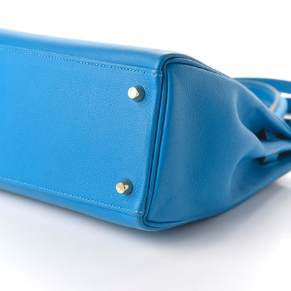 Hermes Evercolor Kelly Retourne 28 Bleu Hydra 9 of 14