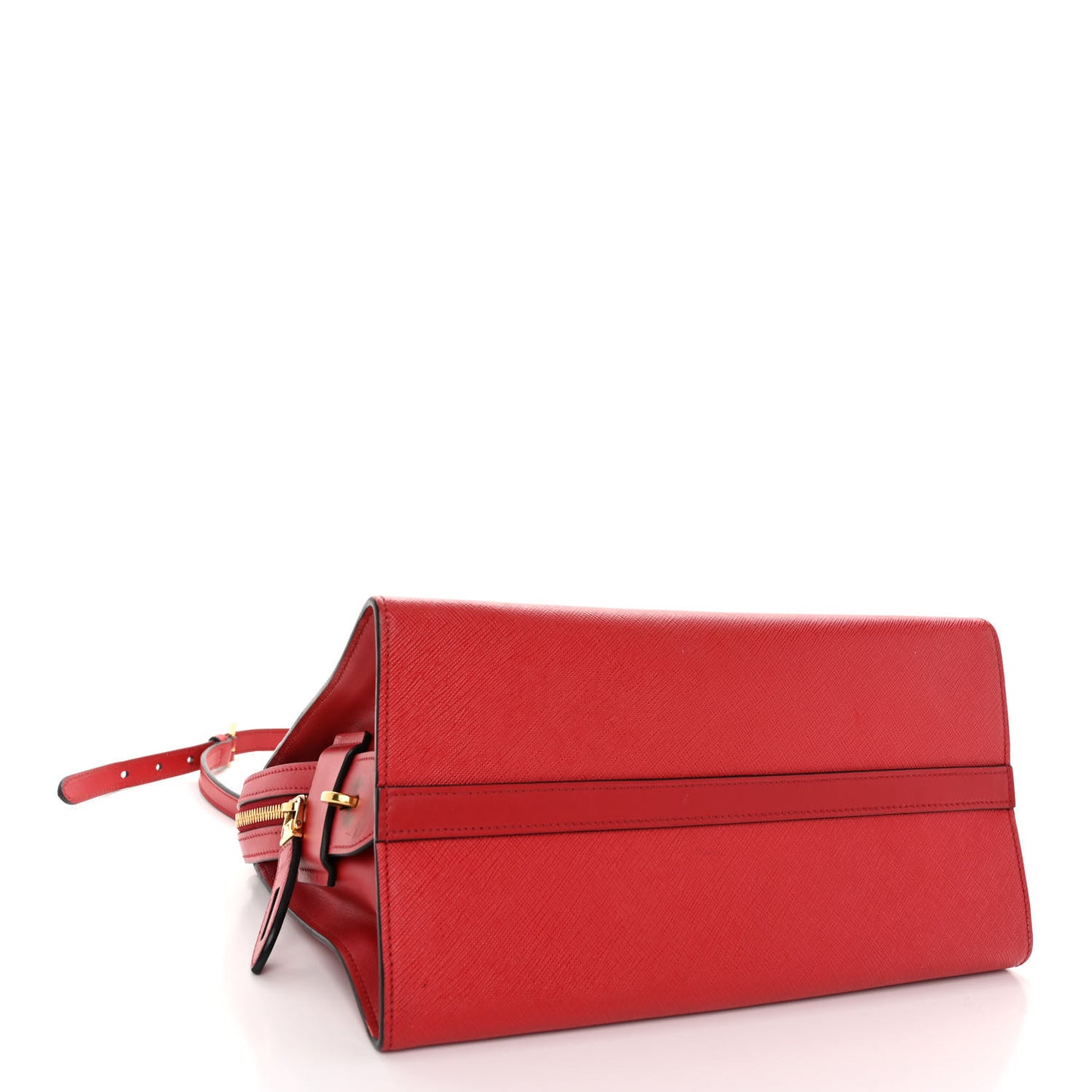 Saffiano City Calfskin Medium Esplanade Rosso