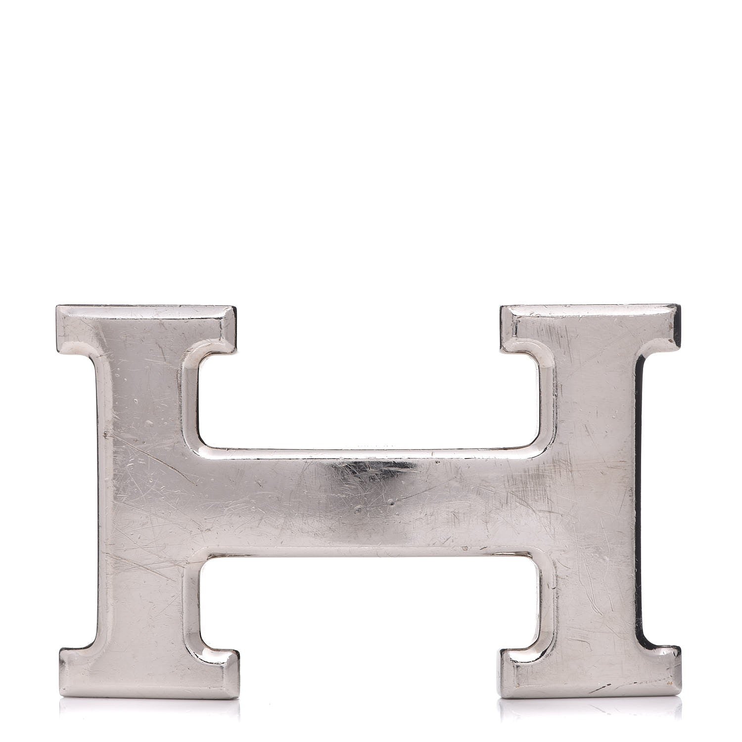 Hermes Polished Palladium 32mm H Belt Buckle 1 of 5