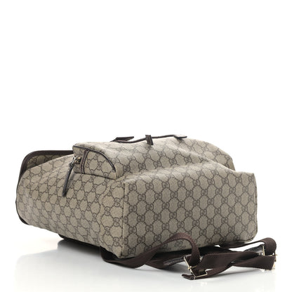 Gucci GG Supreme Monogram Medium Single Buckle Rucksack Backpack Beige Ebony Brown 4 of 9