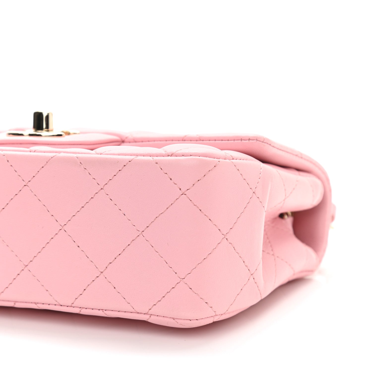 Chanel Lambskin Quilted Mini Rectangular Flap Light Pink 10 of 10
