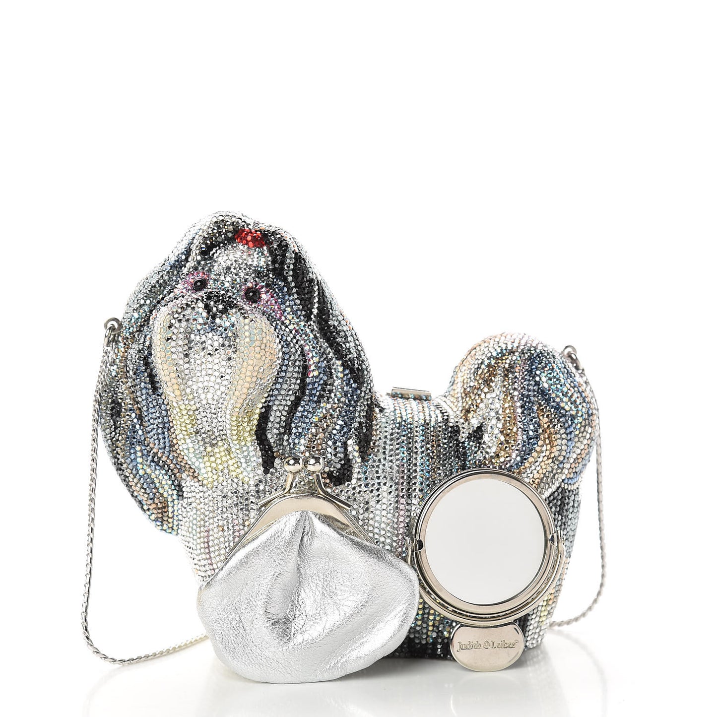 Crystal Shih Tzu Minaudiere Clutch