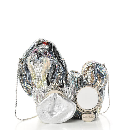 Judith Leiber Crystal Shih Tzu Minaudiere Clutch 3 of 12
