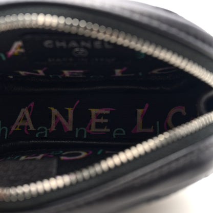 Chanel Lambskin Quilted Zip Around Classic Coin Purse Black 5 of 8