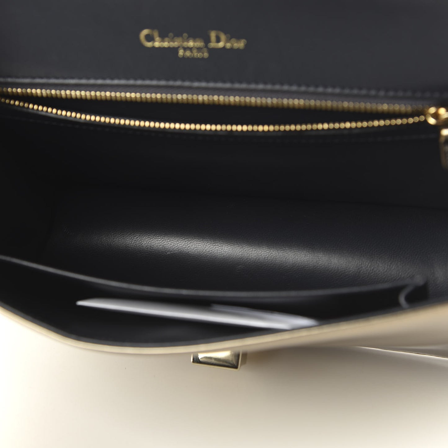 Metallic Patent Micro-Cannage Medium Diorama Flap Bag Gold