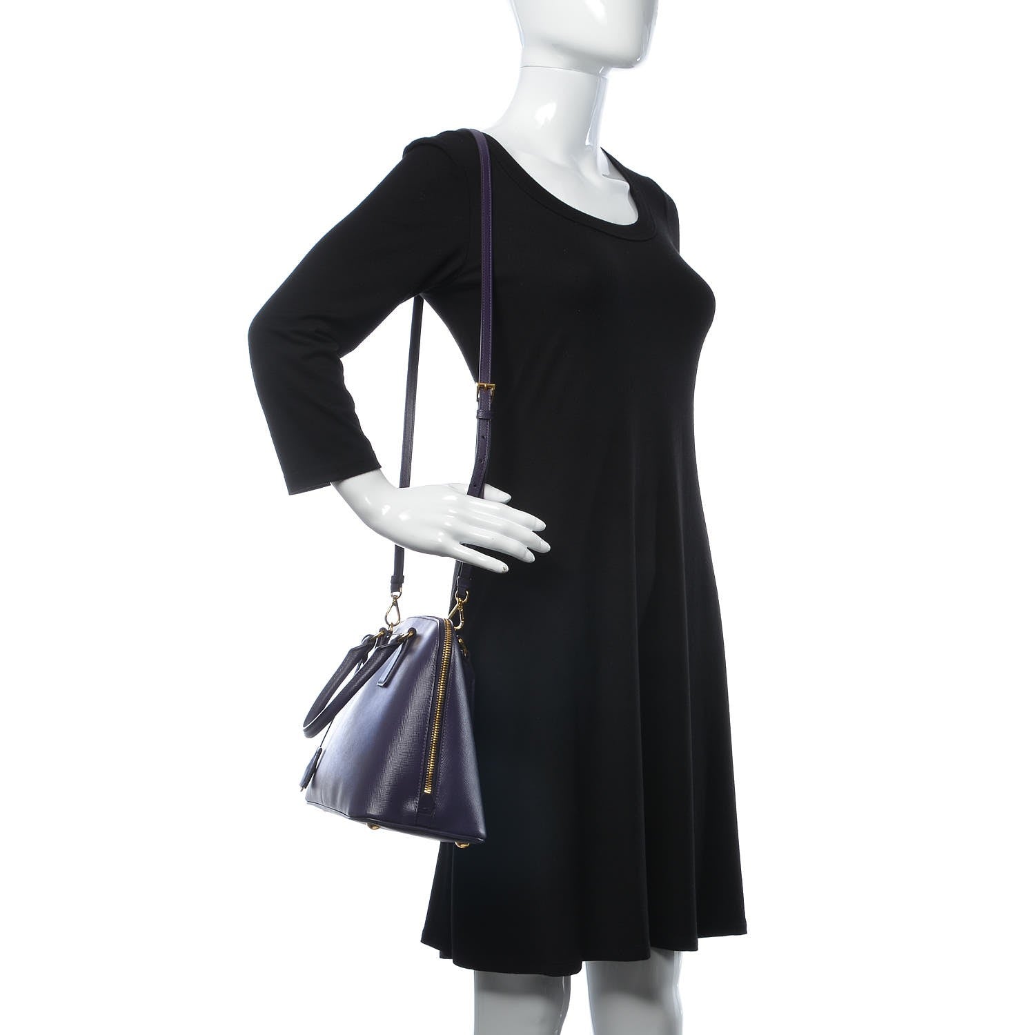 Prada Saffiano Lux Medium Promenade Tote Uva 2 of 8