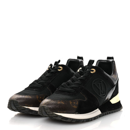 Louis Vuitton Suede Monogram Run Away Sneakers 36.5 Black 4 of 14