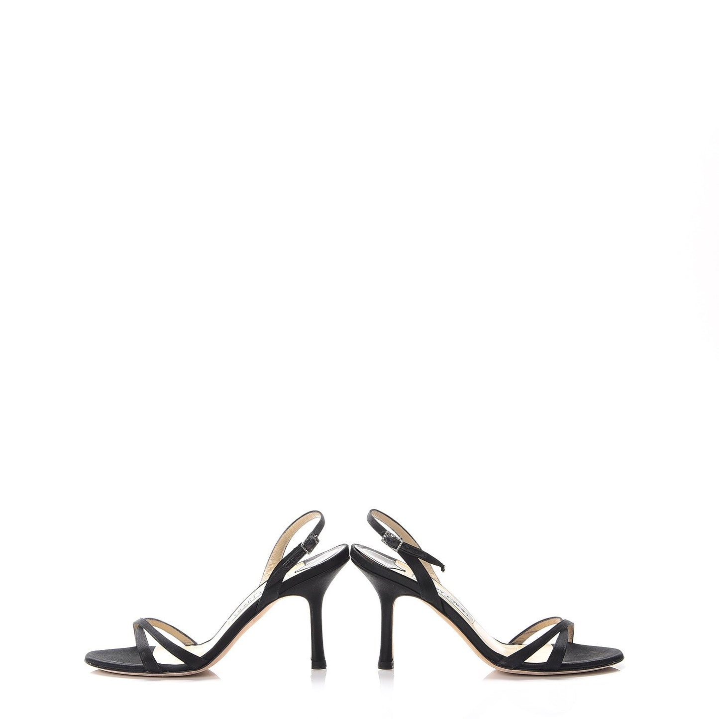 Satin India Sandals 36 Black