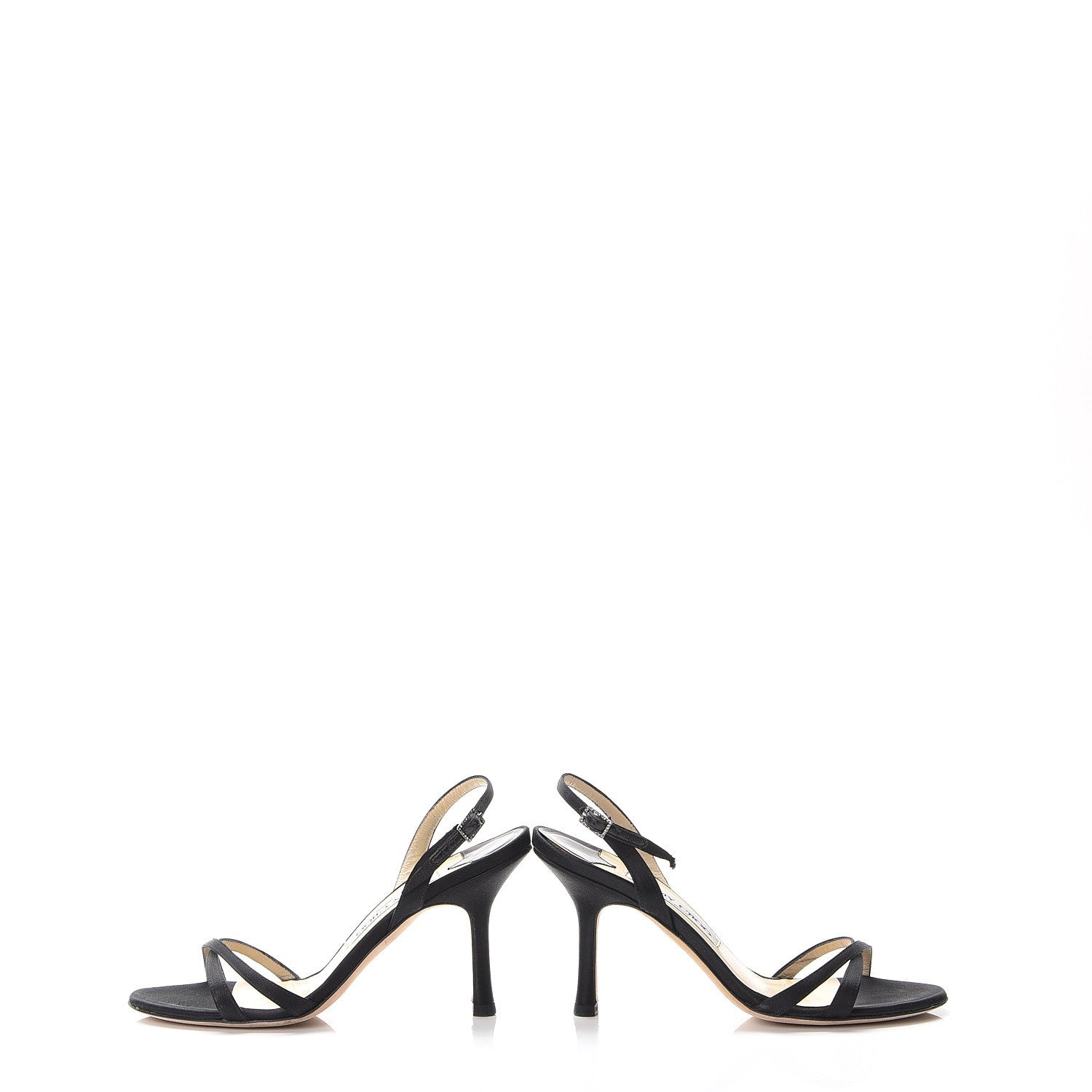 Jimmy Choo Satin India Sandals 36 Black 5 of 11