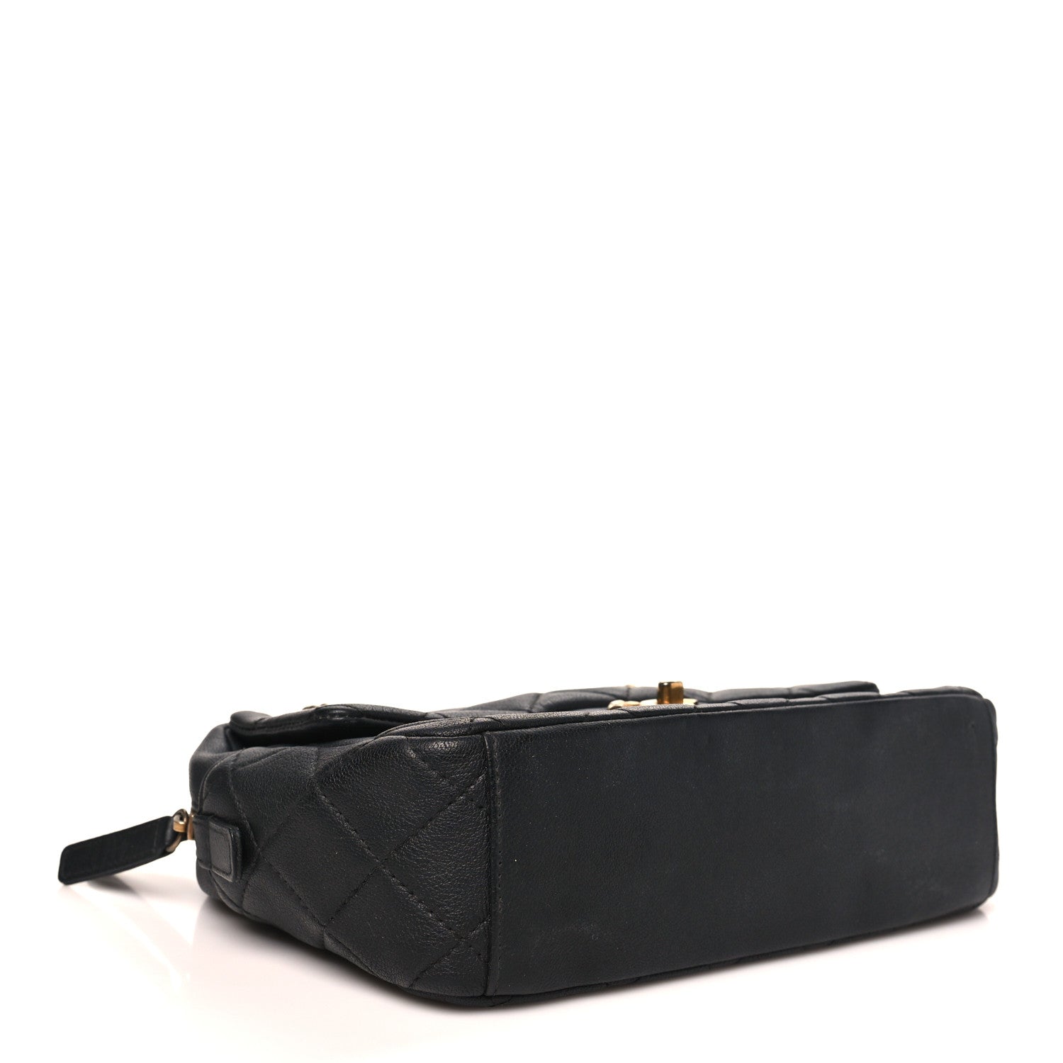 Chanel Sheepskin Quilted Trapezio Camera Case Black 4 of 10