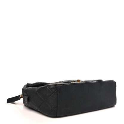 Chanel Sheepskin Quilted Trapezio Camera Case Black 4 of 10