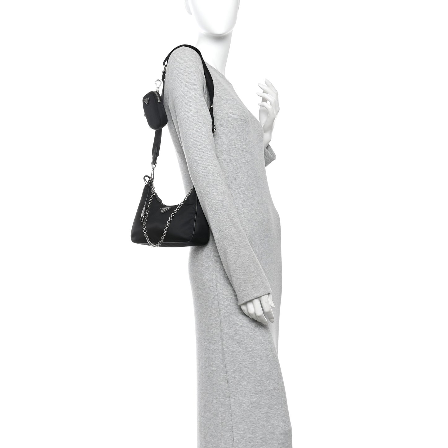 Re-Nylon Saffiano Re-Edition 2005 Shoulder Bag Black