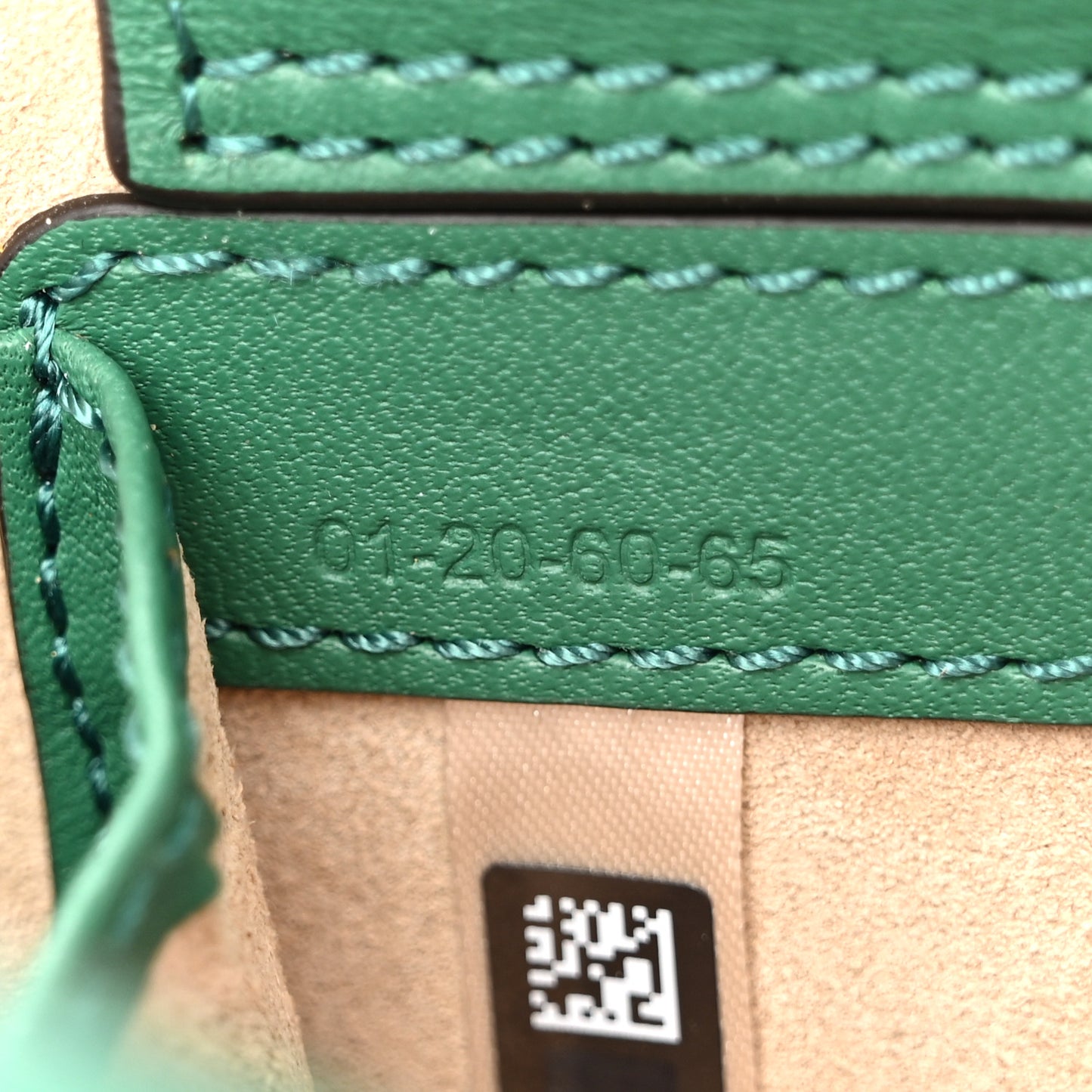 Calfskin Crocodile Embossed Mini C Vanity Bag Woodsy Green