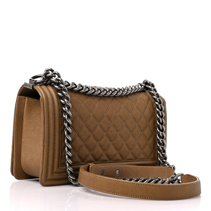 Chanel Caviar Quilted Medium Boy Flap Dark Gold 3 of 13