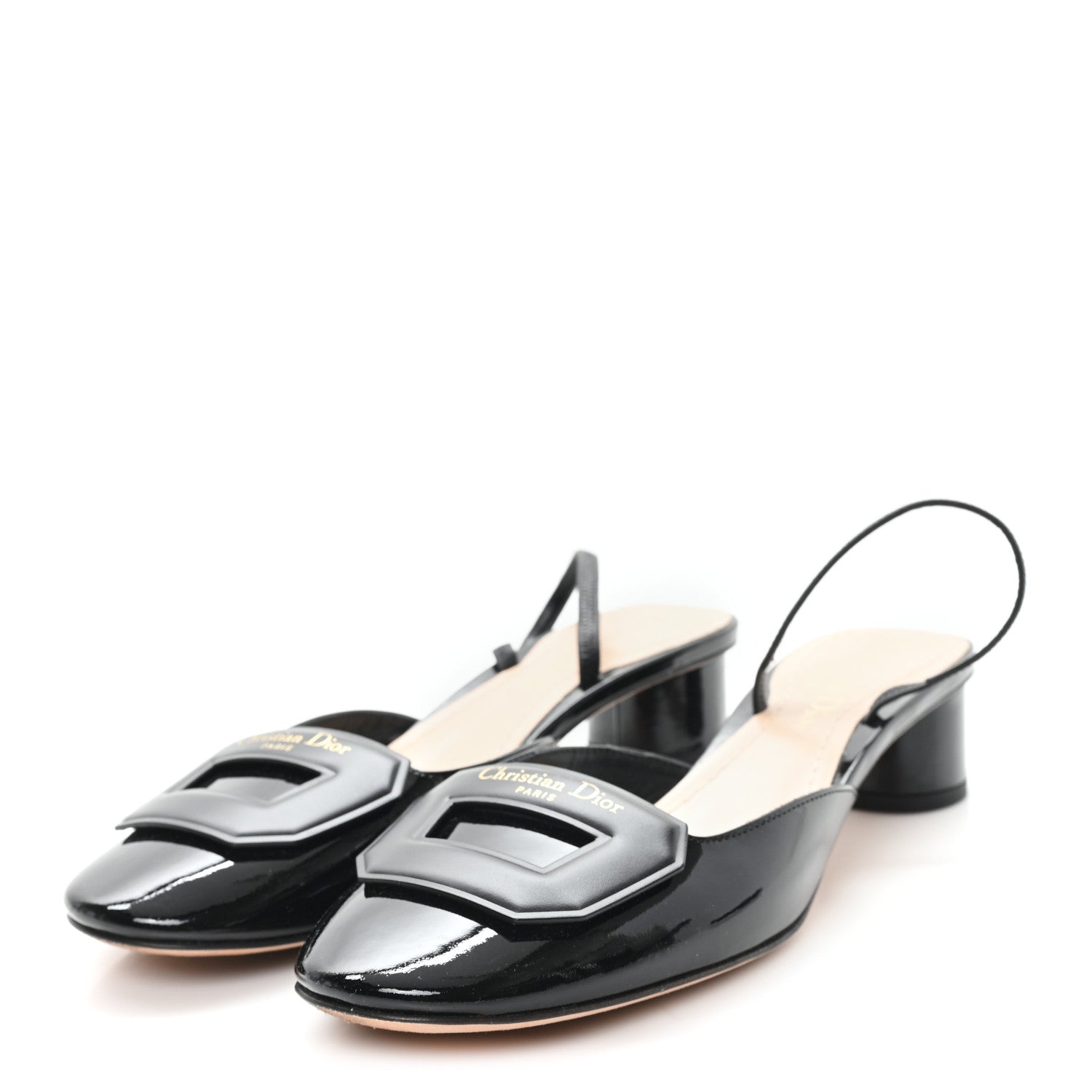 Christian Dior Patent Dior Day Slingback 35mm Pumps 38 Black 4 of 9