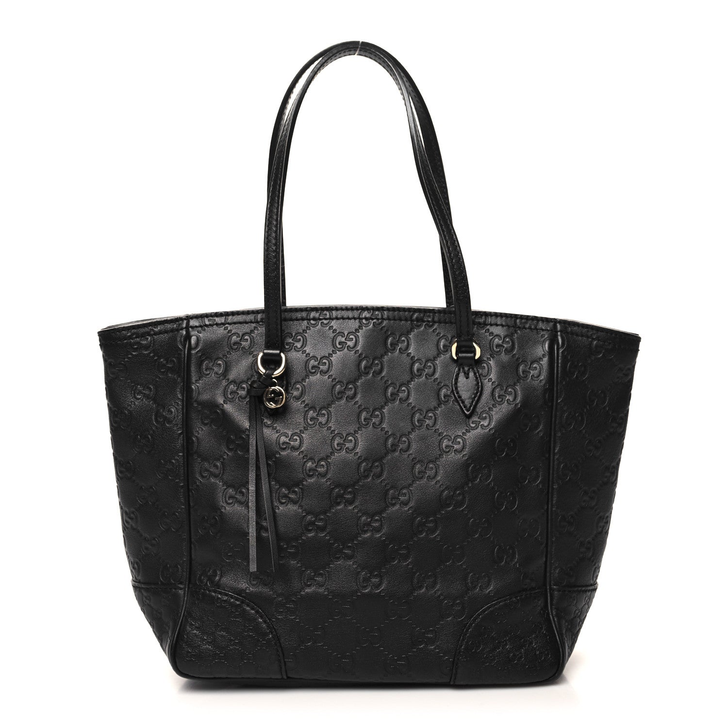 Gucci Guccissima Small Bree Zippered Tote Black 1 of 10