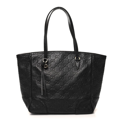 Gucci Guccissima Small Bree Zippered Tote Black 1 of 10