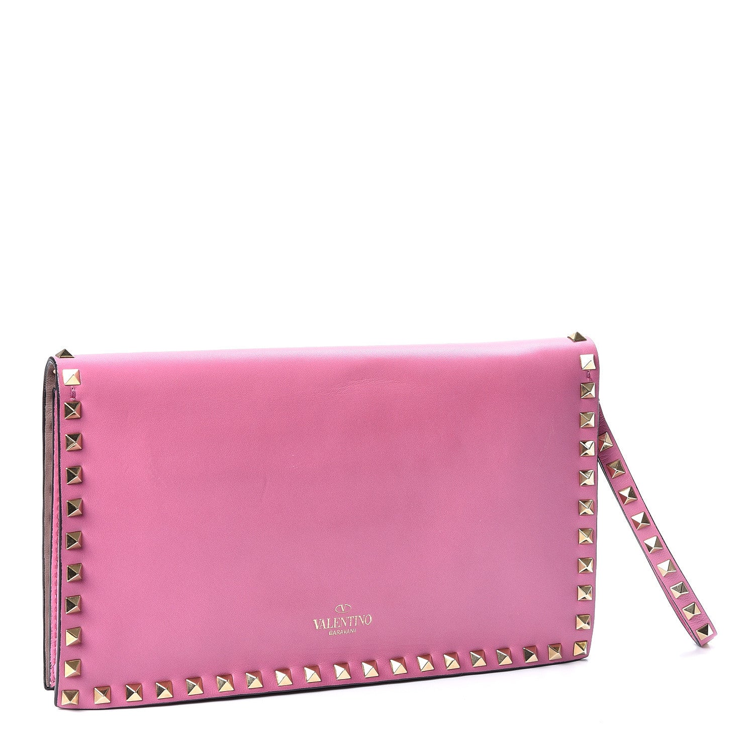 Valentino Garavani Nappa Rockstud Wristlet Clutch Ninphea 2 of 9
