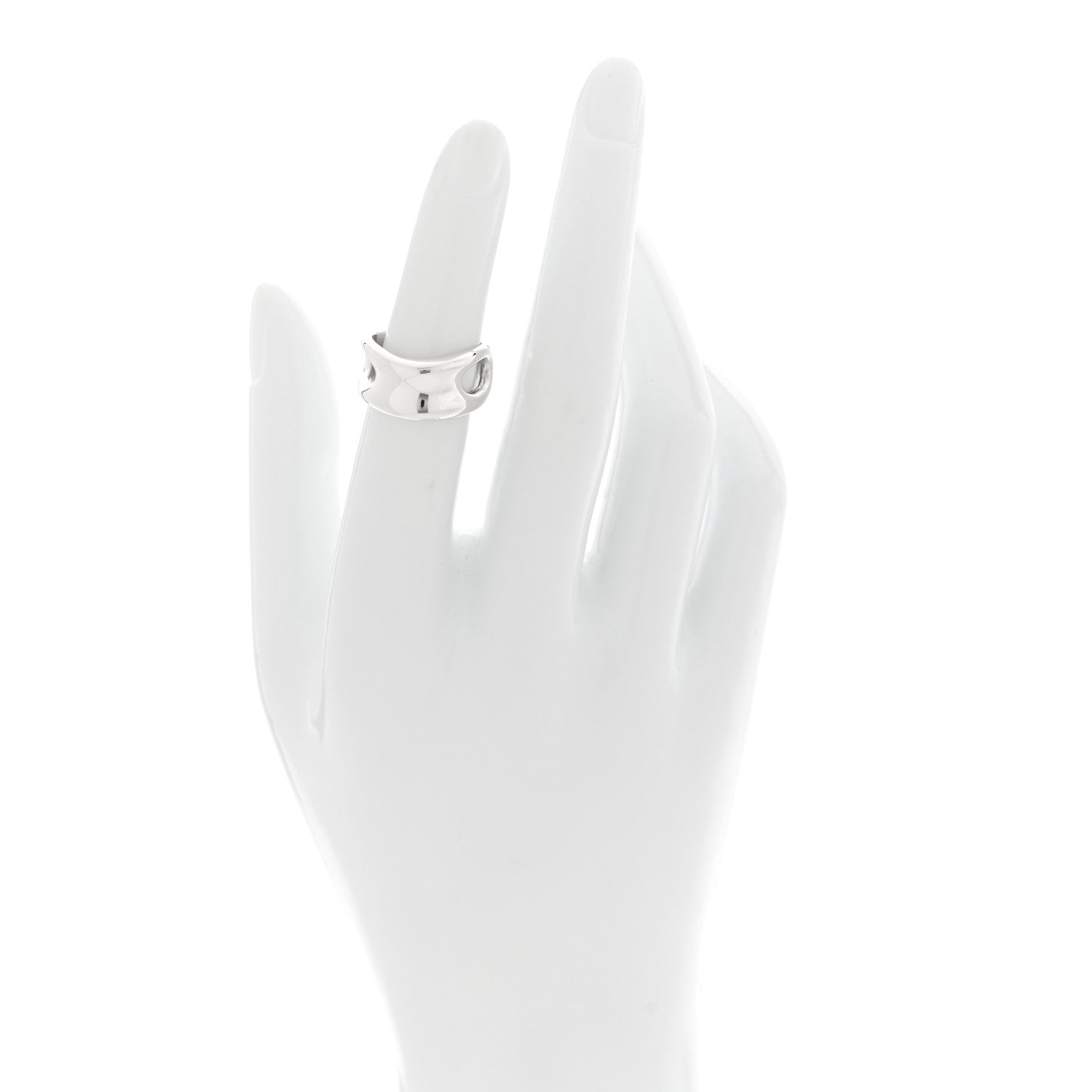 Tiffany Sterling Silver Elsa Peretti Open Side Ring 49 4.75 2 of 4