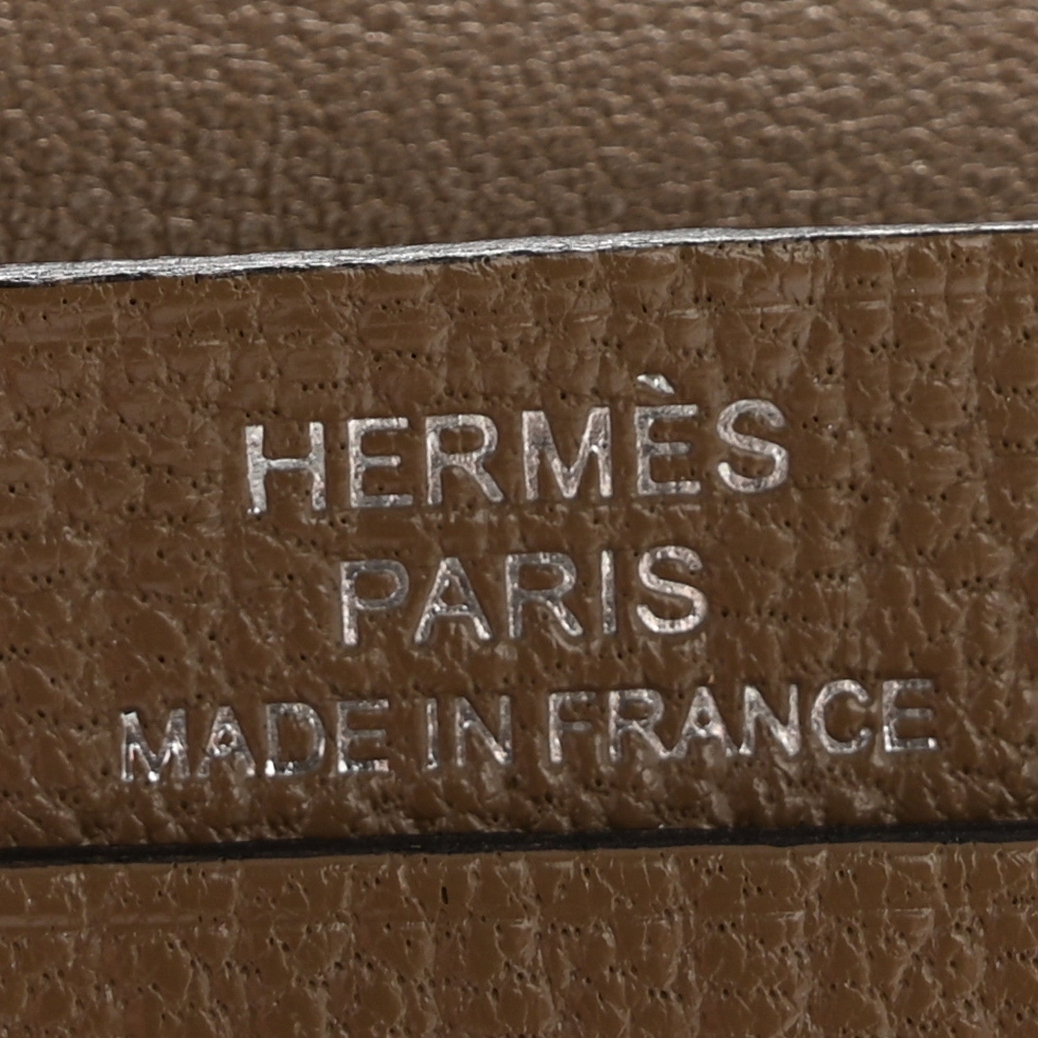 Hermes Chevre Mysore Bearn Card Holder Wallet Etoupe 7 of 11