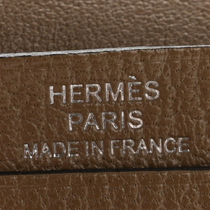 Hermes Chevre Mysore Bearn Card Holder Wallet Etoupe 7 of 11
