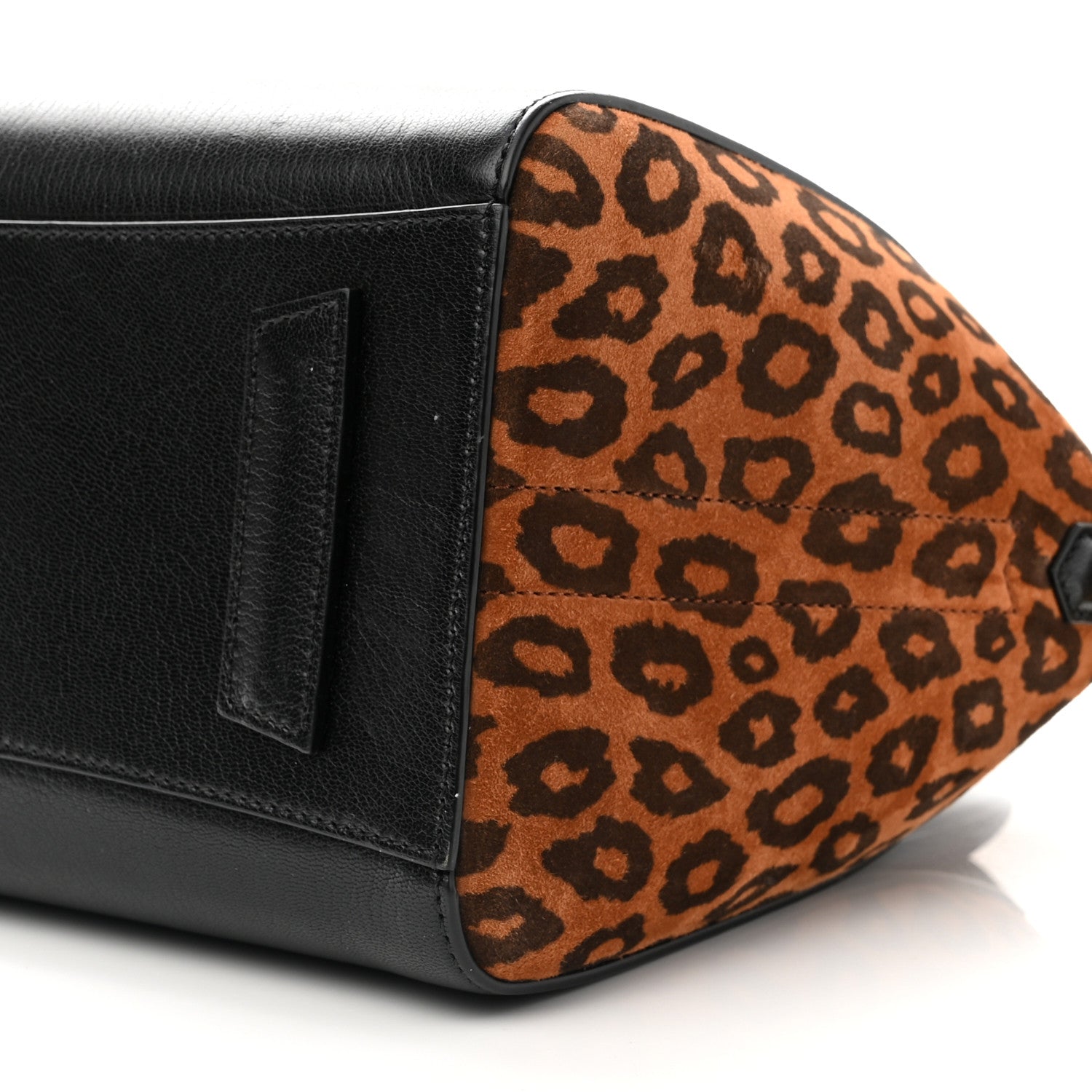 Givenchy Calfskin Suede Leopard Print Small Antigona Black 10 of 10