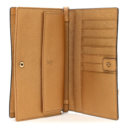 MCM Metallic Visetos Crossbody Wallet Gold 5 of 10